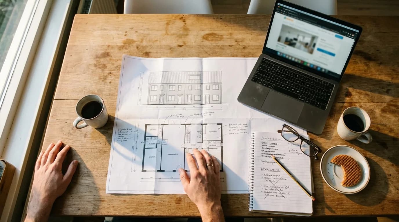 Plattegrond en woningadvertentie naast elkaar geanalyseerd